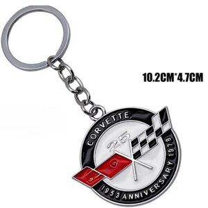 Chevrolet Corvette C2 C3 C4 C5 C6 C7 C6-R C8 Key Chain Keyring Badge Pendant